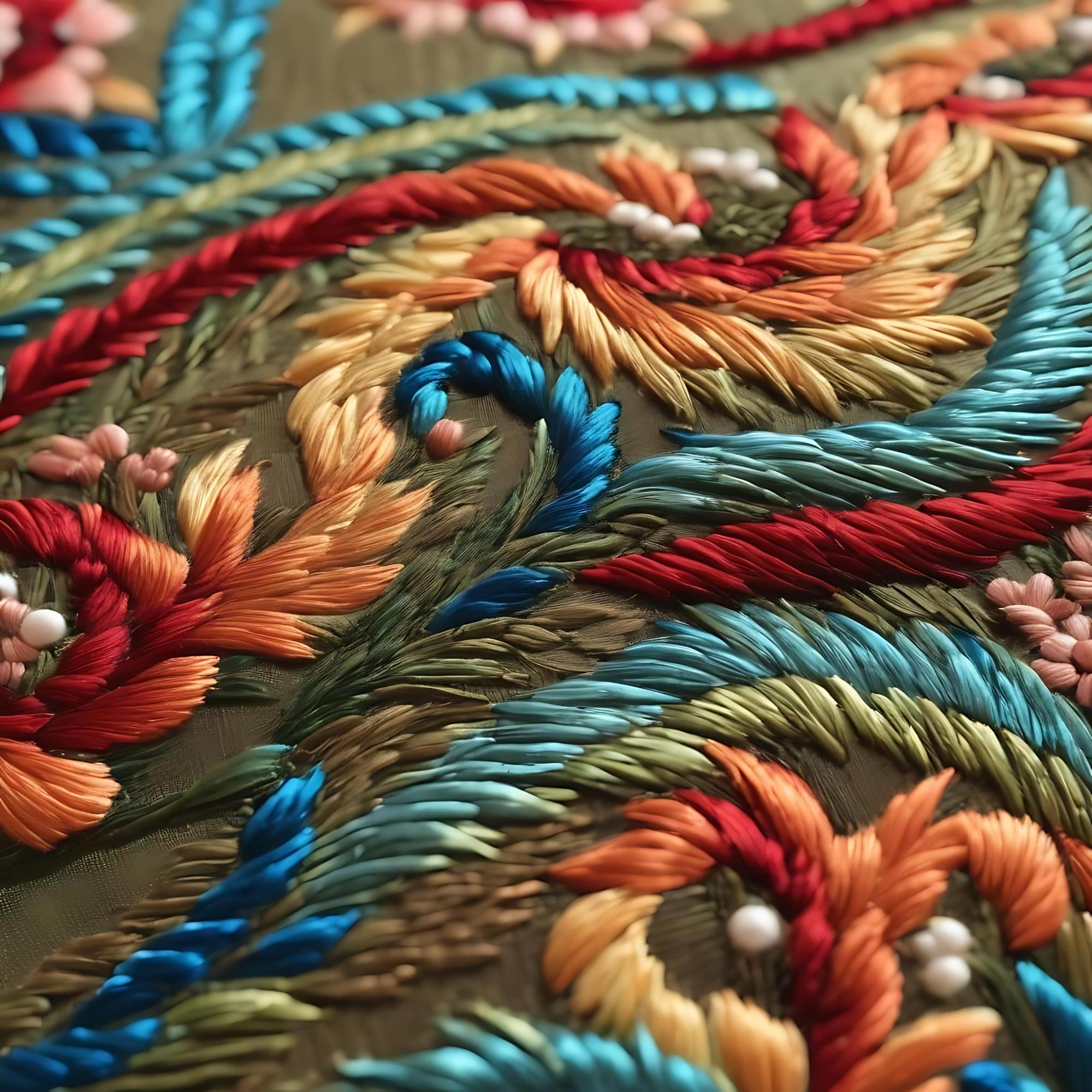 Closeup of thread texture and stitch